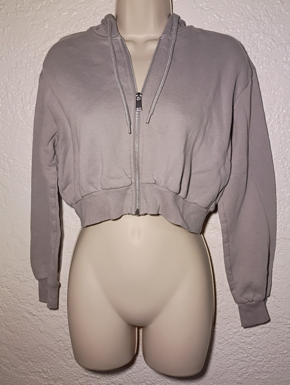 Divided Grey Cropped Hoodie